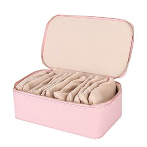 Travel Jewelry Box, Small Necklace Ring Organizer, Scratch Resistant Compact Elegant 12 Compartments Women Vacation Storage Accessories for Grandma Mom Wife