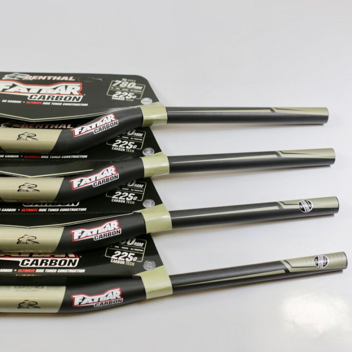 楽天市場】RENTHAL FATBAR CARBON 31.8mm/780mm レンサル カーボンバー