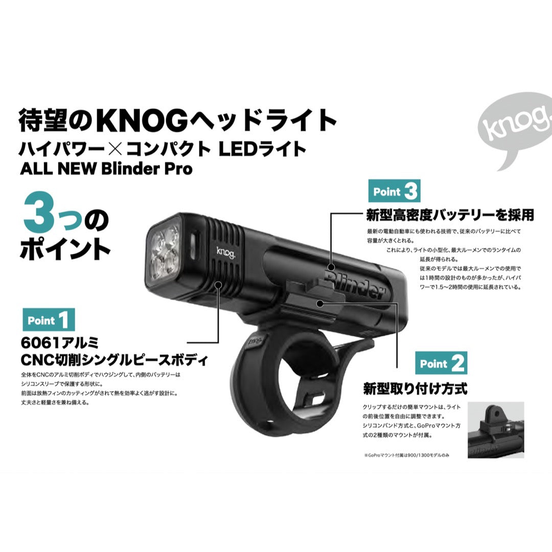 KNOG(ノグ) BLINDER 1300 LEDヘッドライト