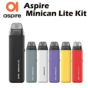 Aspire Minican Lite Pod Kit 1200mAh �|�b�h�^ �X�^�[�^�[�L�b�g �A�X�p�C�A �~�j�J�� minican 3 �v�� �d�q�^�o�R �x�C�v �{�� ���L�b�h ���� �։� �j�R�`���[�� �^�[�� �j�R�`��0 �����C �d�q �V�[�V�� mtl
