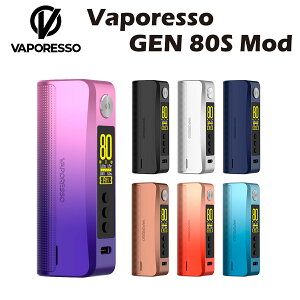Vaporesso GEN 80S Mod モッド バッテリー ベポレッソ 510規格 80W 18650 type-c AXONチップ 小型 電子たばこ 電子タバコ 超爆煙 ベイプ 本体 ヴェポライザー アトマイザー vape 正規品