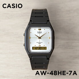 【10年保証】【日本未発売】CASIO STANDARD カシオ スタンダード AW-48HE 腕時計 時計 ブランド メンズ レディース 男の子 女の子 チープカシオ チプカシ アナデジ 日付 カレンダー ブラック 黒 シルバー グレー 角型 シンプル 海外モデル ギフト プレゼント