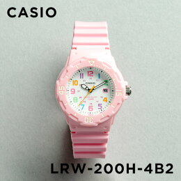 【10年保証】【日本未発売】CASIO カシオ スポーツ レディース LRW-200H-4B2 腕時計 キッズ 子供 女の子 チープカシオ チプカシ アナログ 日付 防水 ピンク ホワイト 白 海外モデル