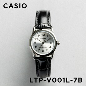 【10年保証】【日本未発売】CASIO STANDARD カシオ スタンダード LTP-V001L-7B 腕時計 時計 ブランド レディース キッズ 子供 女の子 チープカシオ チプカシ アナログ ブラック 黒 シルバー レザー 革ベルト 海外モデル ギフト プレゼント