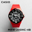 【10年保証】【日本未発売】CASIO STANDARD MENS カシオ スタンダード MRW-200HC-4B 腕時計 時計 ブランド メンズ キッズ 子供 男の子 チープカシオ チプカシ アナログ 日付 カレンダー 防水 ブラック 黒 レッド 赤 海外モデル ギフト プレゼント