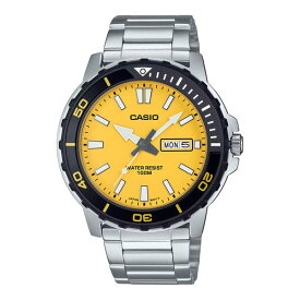 【10年保証】【日本未発売】CASIO STANDARD MENS カシオ スタンダード MTD-125D 腕時計 時計 ブランド メンズ キッズ 子供 男の子 チープカシオ チプカシ アナログ 日付 防水 シルバー ブルー 青 ネイビー 緑 黄色 メタル 海外モデル ギフト プレゼント