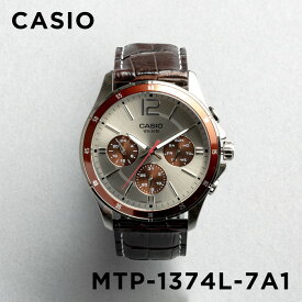 【10年保証】【日本未発売】CASIO STANDARD カシオ スタンダード MTP-1374L-7A1 腕時計 時計 ブランド メンズ キッズ 子供 男の子 チープカシオ チプカシ アナログ 日付 カレンダー ゴールド 金 ブラウン 茶 レザー 革ベルト 海外モデル ギフト プレゼント