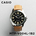 【10年保証】【日本未発売】CASIO STANDARD カシオ スタンダード MTP-V004L-1B2 腕時計 時計 ブランド メンズ キッズ 子供 男の子 チープカシオ チプカシ アナログ 日付 カレンダー ブラック 黒 レザー 革ベルト 海外モデル ギフト プレゼント