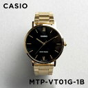 【10年保証】【日本未発売】CASIO STANDARD カシオ スタンダード MTP-VT01G-1B 腕時計 時計 ブランド メンズ レディース キッズ 子供 男の子 女の子 チープカシオ チプカシ アナログ ブラック 黒 ゴールド 金 海外モデル メタル ギフト プレゼント