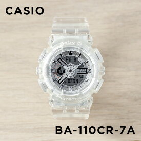 【10年保証】CASIO BABY-G カシオ ベビーG BA-110CR-7A 腕時計 時計 ブランド レディース キッズ 子供 女の子 アナデジ 日付 カレンダー 防水 グレー ホワイト 白 スケルトン クリア ギフト プレゼント