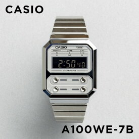 【10%OFF】【10年保証】【日本未発売】CASIO STANDARD カシオ スタンダード A100WE-7B 腕時計 時計 ブランド メンズ レディース キッズ 子供 男の子 女の子 チープカシオ チプカシ デジタル 日付 シルバー 海外モデル メタル ギフト プレゼント