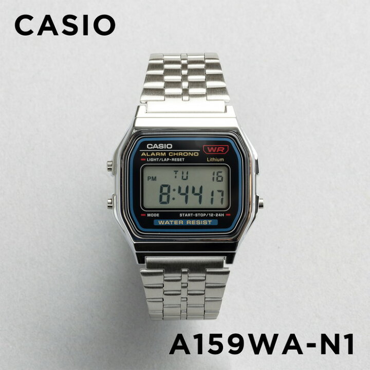 楽天市場 10年保証 日本未発売 Casio Standard カシオ スタンダード A159wa N1 腕時計 時計 ブランド メンズ レディース キッズ 子供 男の子 女の子 チープカシオ チプカシ デジタル 日付 カレンダー シルバー ブラック 黒 海外モデル ギフト プレゼント つきの