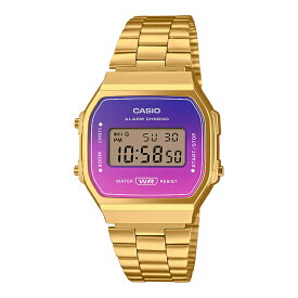 【10年保証】【日本未発売】CASIO STANDARD カシオ スタンダード A168WERG-2A 腕時計 時計 ブランド メンズ レディース キッズ 子供 男の子 女の子 チープカシオ チプカシ デジタル 日付 ゴールド パープル ピンク フルメタル 海外モデル ギフト プレゼント