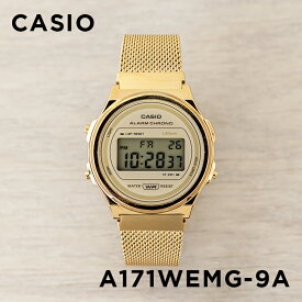 【10年保証】【日本未発売】CASIO STANDARD カシオ スタンダード A171WEMG-9A 腕時計 時計 ブランド メンズ レディース キッズ 子供 男の子 女の子 チープカシオ チプカシ デジタル 日付 ゴールド 金 メッシュ 海外モデル メタル ギフト プレゼント