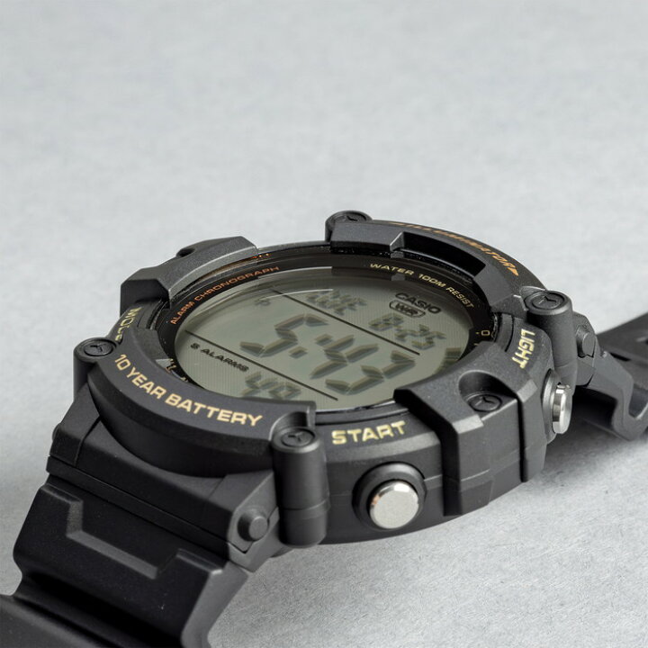 [カシオ] CASIO スタンダード デジタル 腕時計 AE-1500WHX-3AV ロングストラップ メンズ チープカシオ チプカシ ミリタリーグリーン 海外モデル [並行輸入品]