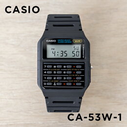 【10年保証】【日本未発売】CASIOカシオスタンダードCA-53W-1腕時計メンズレディースキッズ子供男の子女の子チープカシオチプカシデジタル日付データバンクカリキュレーターバックトゥザフューチャーブラック黒海外モデル