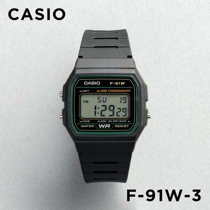 最大78％オフ！ CASIO チプカシ デジタル 腕時計 F-91W 黒 軽量 チープカシオ