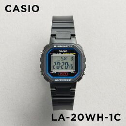 【10年保証】CASIOカシオスタンダードレディースLA-20WH-1C腕時計キッズ子供女の子チープカシオチプカシデジタル日付ブラック黒ブルー青