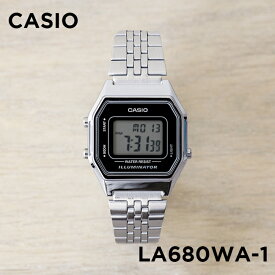 【10%OFF】【10年保証】CASIO STANDARD カシオ スタンダード LA680WA-1 腕時計 時計 ブランド レディース キッズ 子供 女の子 チープカシオ チプカシ デジタル 日付 シルバー ブラック 黒 メタル ギフト プレゼント