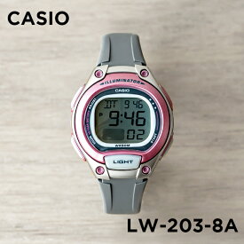 【10年保証】CASIO STANDARD カシオ スタンダード LW-203-8A 腕時計 時計 ブランド レディース キッズ 子供 女の子 チープカシオ チプカシ デジタル 日付 カレンダー ピンク グレー ギフト プレゼント