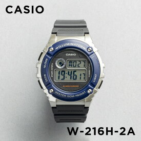 【10年保証】【日本未発売】CASIO STANDARD カシオ スタンダード W-216H-2A 腕時計 時計 ブランド メンズ レディース キッズ 男の子 チープカシオ チプカシ デジタル 日付 ブラック 黒 ネイビー 海外モデル ギフト プレゼント