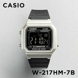 【10年保証】CASIOカシオスタンダードW-217HM-7B腕時計メンズレディースキッズ子供男の子女の子チープカシオチプカシデジタル日付シルバーブラック黒海外モデル