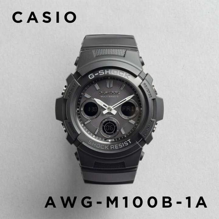 楽天市場】【10年保証】CASIO G-SHOCK カシオ Gショック AWG-M100B-1A  