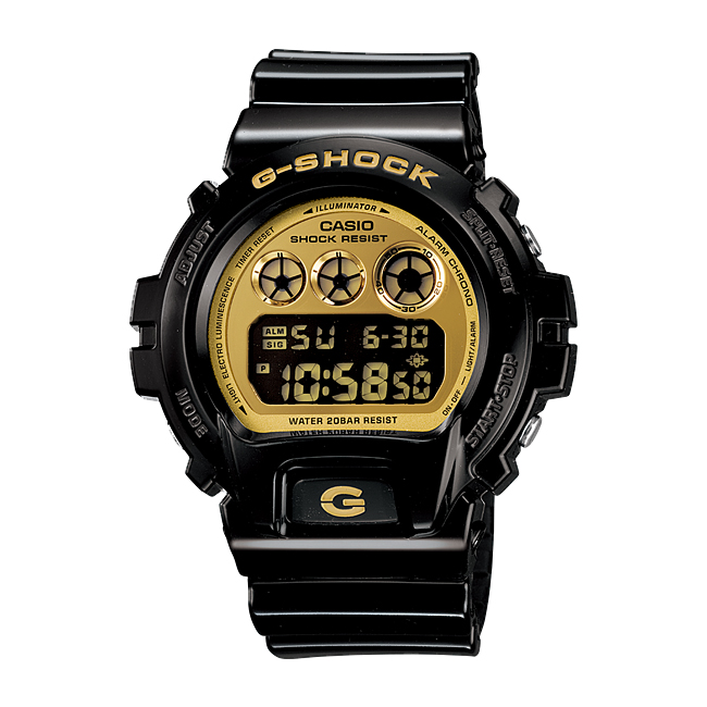 【10年保証】CASIO G-SHOCK カシオ Gショック DW-6900CB-1 腕時計 時計 ブランド メンズ キッズ 子供 男の子 デジタル  日付 カレンダー 防水 ブラック 黒 ゴールド 金 ギフト プレゼント | つきのとけいてん