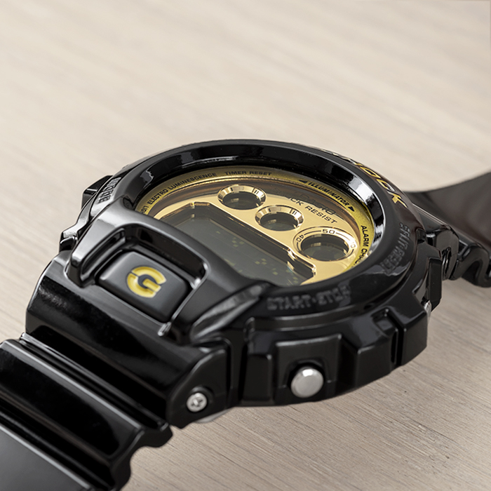 【10年保証】CASIO G-SHOCK カシオ Gショック DW-6900CB-1 腕時計 時計 ブランド メンズ キッズ 子供 男の子 デジタル  日付 カレンダー 防水 ブラック 黒 ゴールド 金 ギフト プレゼント | つきのとけいてん