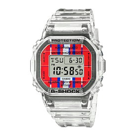 CASIO G-SHOCK カシオ Gショック DWE-5600KS-7JR 腕時計 時計 ブランド メンズ キッズ 子供 男の子 デジタル 日付 カレンダー 防水 ホワイト 白 レッド 赤 スケルトン クリア ギフト プレゼント