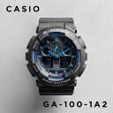 【10年保証】CASIO G-SHOCK カシオ Gショック GA-100-1A2 腕時計 時計 ブランド メンズ キッズ 子供 男の子 アナデジ 日付 カレンダー 防水 ブラック 黒 ブルー 青 ギフト プレゼント