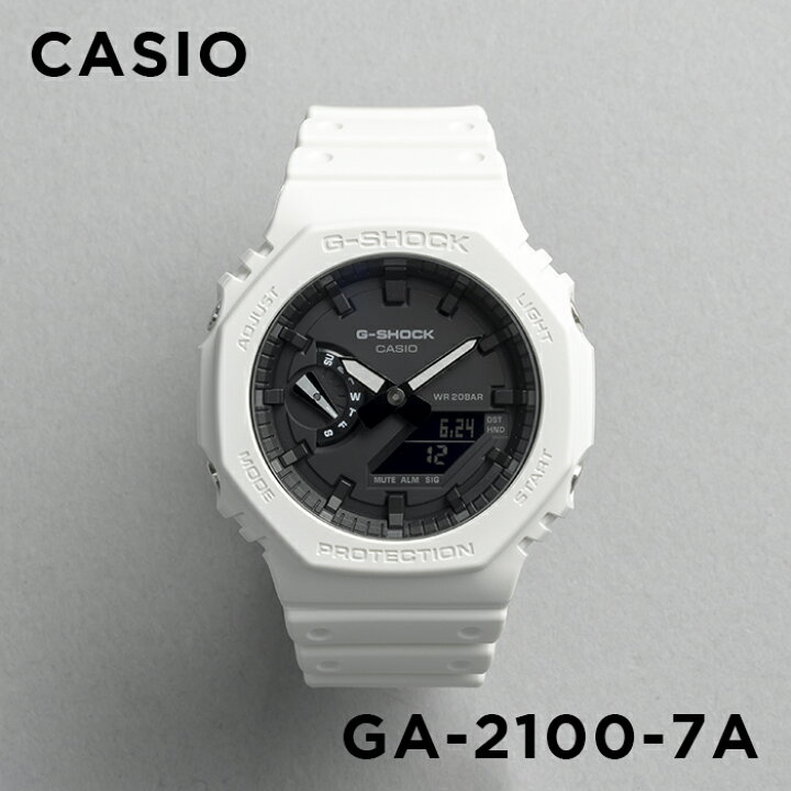 楽天市場】CASIO G-SHOCK カシオ Gショック GA-2100-7AJF 腕時計 ブランド メンズ キッズ 子供 男の子 アナデジ 日付 カレンダー 防水 ホワイト 白 ブラック 黒 カシオーク ギフト プレゼント : つきのとけいてん