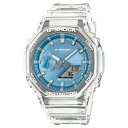 【10%OFF】【10年保証】CASIO G-SHOCK カシオ Gショック GA-2100BM-7A2 腕時計 時計 ブランド メンズ キッズ 子供 男の子 アナデジ 日付 カレンダー 防水 ホワイト 白 ブルー 青 カシオーク スケルトン クリア ギフト プレゼント