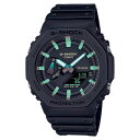 【10年保証】CASIO G-SHOCK カシオ Gショック GA-2100RC-1A 腕時計 時計 ブランド メンズ キッズ 子供 男の子 アナデジ 日付 カレンダー 防水 ブラック 黒 グリーン カシオーク ギフト プレゼント