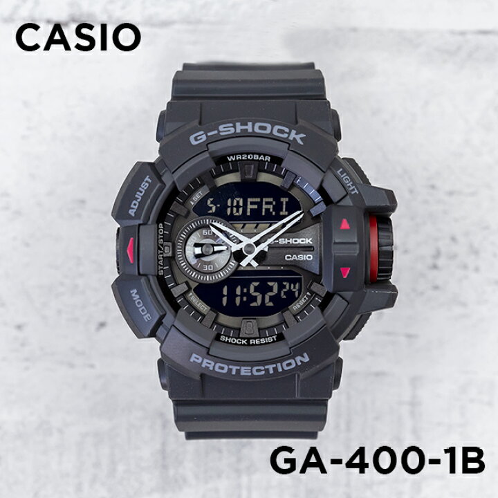 楽天市場】【10年保証】CASIO G-SHOCK カシオ Gショック GA-400-1B 