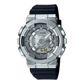 【10年保証】CASIO G-SHOCK カシオ GショックGM-S110-1A腕時計 時計 ブランド メンズ レディース キッズ 子供 男の子 女の子 アナデジ 日付 カレンダー シルバー 銀 ブラック 黒 メタル 海外モデル ギフト プレゼント