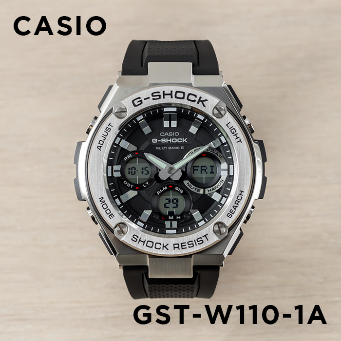CASIO G-SHOCK GST-W110 電波ソーラー Gスチール カシオ-