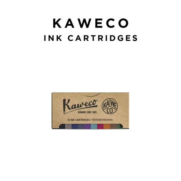KAWECO INK CARTRIDGES 10 COLOR SET カヴェコ インク カートリッジ 10色セット  筆記用具 文房具 ブランド 万年筆 交換 詰め替え ブラウン 茶 イエロー 黄色 ブルー 青 ブラック 黒 ネイビー グリーン 緑 レッド 赤 グレー オレンジ パープル 紫 ギフト プレゼント