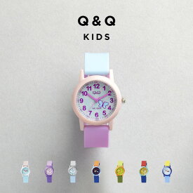 【日本未発売】CITIZEN Q&Q シチズン VS49J 腕時計 時計 ブランド キッズ 子供 男の子 女の子 逆輸入 チープシチズン チプシチ アナログ 防水 ホワイト 白 ピンク ブルー 青 蝶々 りぼん くじら 魚 恐竜 ロケット 車 海外モデル ギフト プレゼント