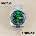 【10年保証】【日本未発売】SEIKO ESSENTIALS セイコー エッセンシャルズ SNKM97 腕時計 時計 ブランド メンズ 逆輸入 アナログ 日付 防水 シルバー グリーン 緑 自動巻き フルメタル 海外モデル ギフト プレゼント