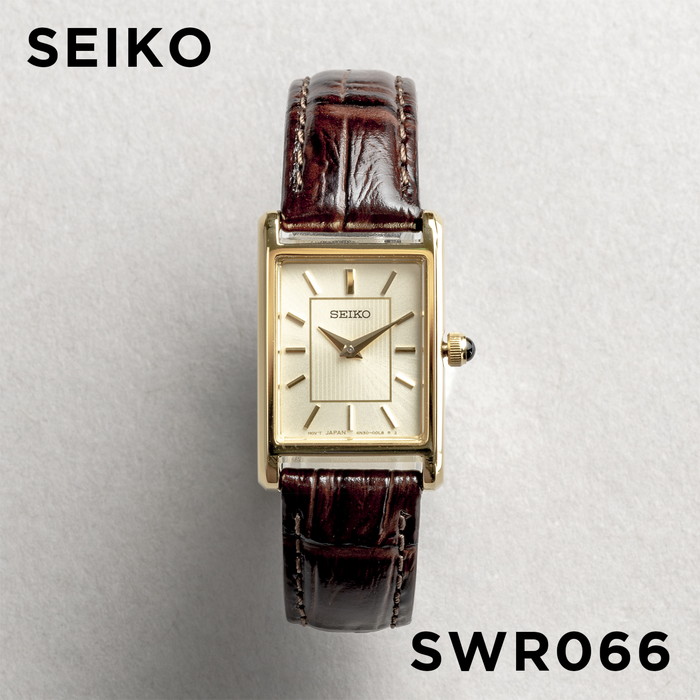 【10年保証】【日本未発売】SEIKO ESSENTAILS セイコー エッセンシャルズ SWR066 腕時計 時計 ブランド レディース 逆輸入  アナログ ゴールド 金 ブラウン 茶 レザー 革ベルト 海外モデル ギフト プレゼント | つきのとけいてん