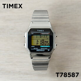 【10%OFF】TIMEX CLASSIC タイメックス クラシック デジタル T78587 腕時計 時計 ブランド メンズ レディース シルバー ブラック 黒 メタル ギフト プレゼント