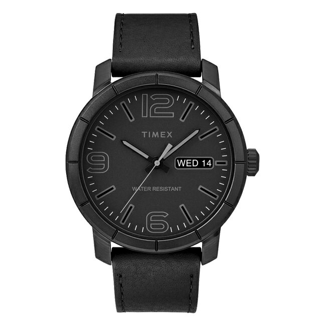 TIMEX タイメックス 腕時計 黒色 レザー-