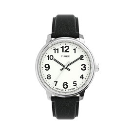 【日本未発売】TIMEX EASY READER タイメックス イージーリーダー ボールド 43MM TW2V21200 腕時計 時計 ブランド メンズ レディース アナログ シルバー ホワイト 白 ブラック 黒 革ベルト 海外モデル ギフト プレゼント