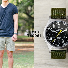 【10%OFF】TIMEX EXPEDITION タイメックス エクスペディション スカウト 40MM T49961 腕時計 時計 ブランド メンズ レディース ミリタリー アナログ カーキ ブラック 黒 ナイロンベルト ギフト プレゼント
