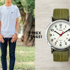 【10%OFF】TIMEX WEEKENDER タイメックス ウィークエンダー 38MM メンズ T2N651 腕時計 時計 ブランド レディース ミリタリー アナログ カーキ アイボリー ナイロンベルト ギフト プレゼント