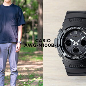 �y10�N�ۏ؁zCASIO G-SHOCK �J�V�I G�V���b�N AWG-M100B-1A �r���v ���v �u�����h �����Y �L�b�Y �q�� �j�̎q �A�i�f�W �d�g �\�[���[ �\�[���[�d�g ���t �J�����_�[ �h�� �u���b�N �� �I�[���u���b�N 