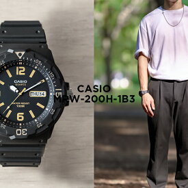 【10年保証】【日本未発売】CASIO STANDARD MENS カシオ スタンダード MRW-200H-1B3 腕時計 時計 ブランド メンズ キッズ 子供 男の子 チープカシオ チプカシ アナログ 日付 カレンダー 防水 ブラック 黒 ゴールド 金 海外モデル ギフト プレゼント