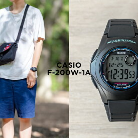 【10年保証】CASIO STANDARD カシオ スタンダード F-200W-1A 腕時計 時計 ブランド メンズ レディース キッズ 子供 男の子 女の子 チープカシオ チプカシ デジタル 日付 カレンダー ブラック 黒 ギフト プレゼント