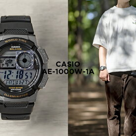 【10年保証】【日本未発売】CASIO STANDARD カシオ スタンダード AE-1000W-1A 腕時計 時計 ブランド メンズ レディース キッズ 子供 男の子 女の子 チープカシオ チプカシ デジタル 日付 カレンダー 防水 ブラック 黒 グレー 海外モデル ギフト プレゼント